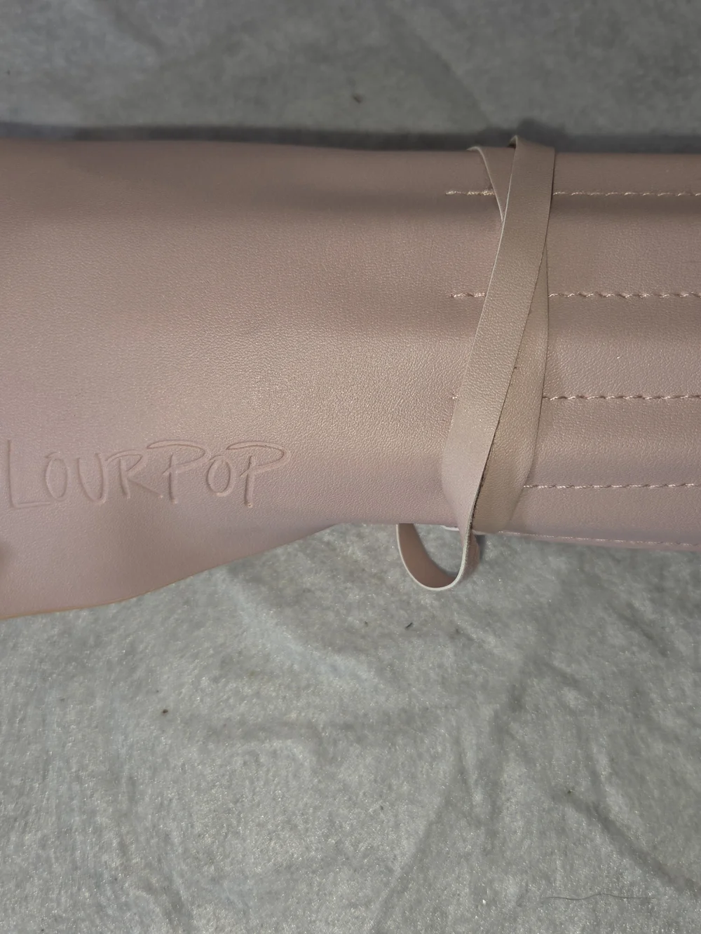 Colourpop Smoke N' Roses Pink 10-Piece Makeup Brush Set with Roll Case